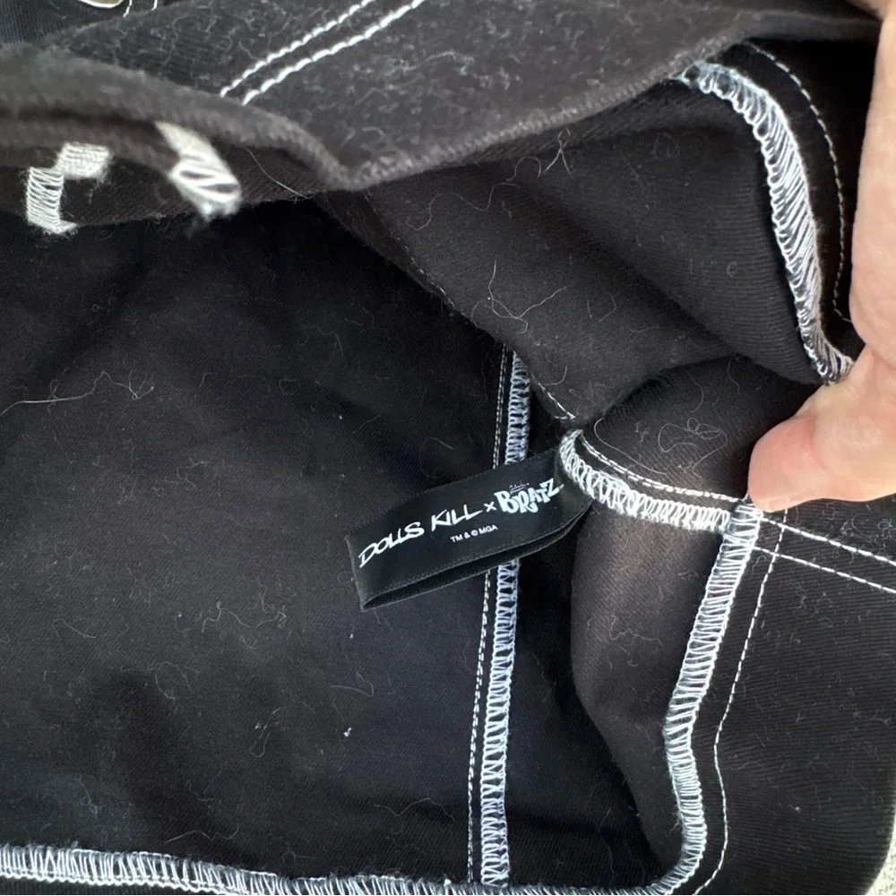 Dolls Kill‎ x Bratz Mini Skirt Black Cargo Women Size Small - Picture 4 of 7